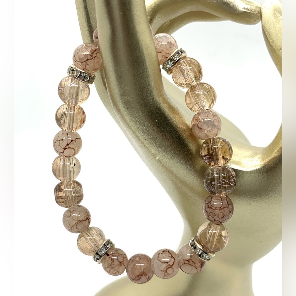 [May Weather] Stretchy Elastic Glass Beaded Bracelet